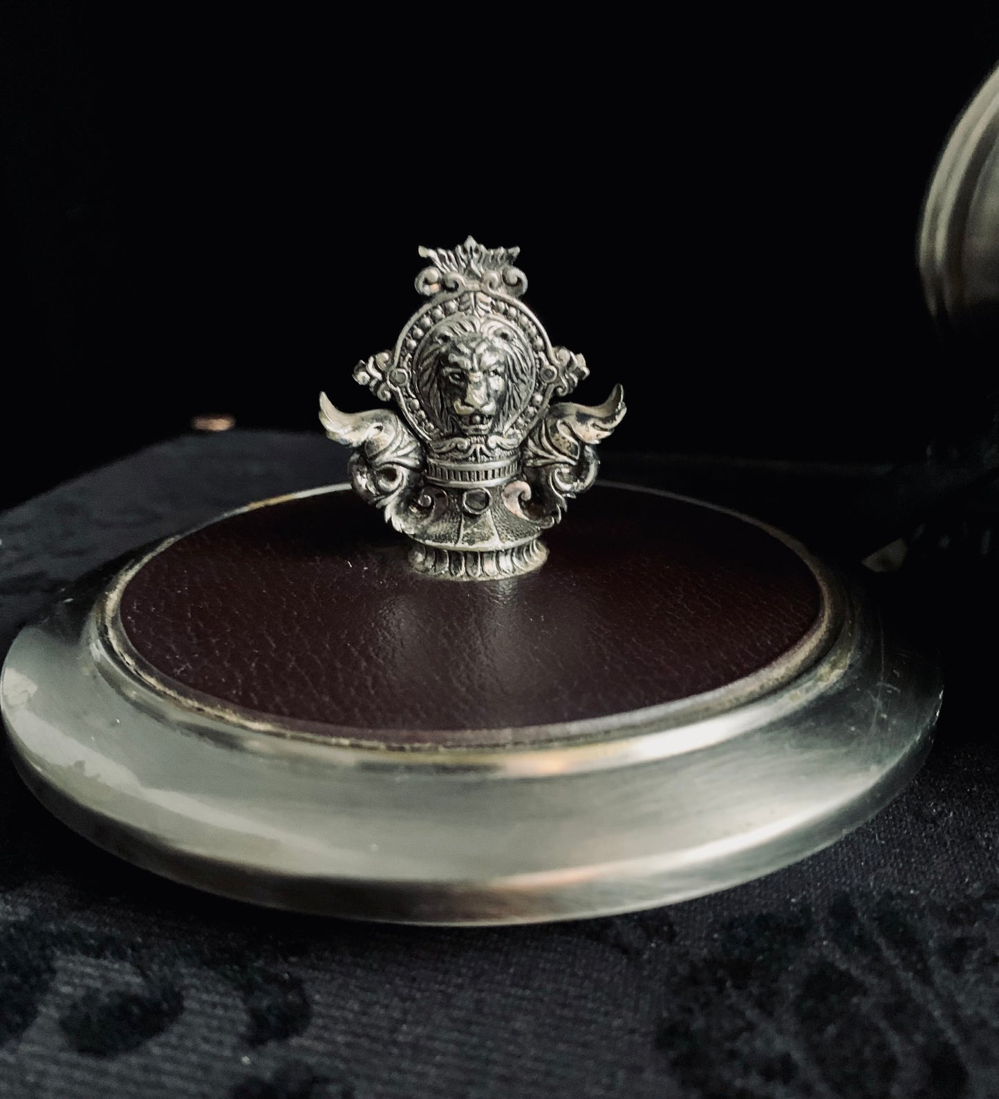 Vintage Pewter & Leather Ice Bucket – Classic Barware