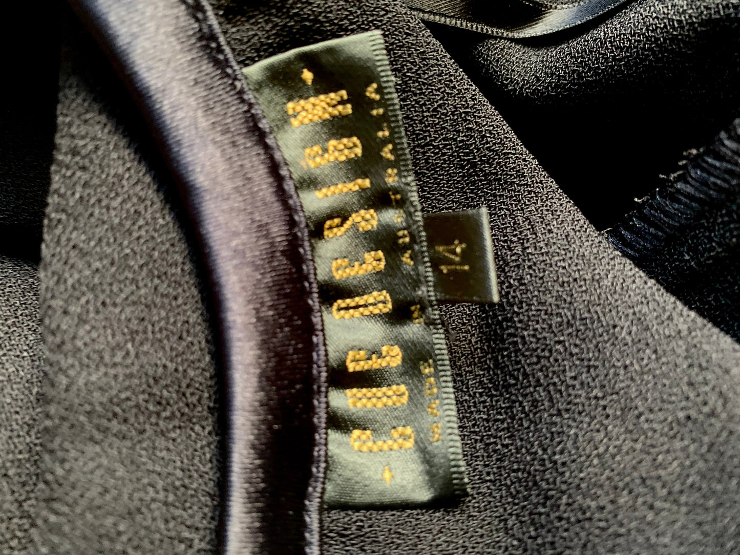 Vintage Cue Designs ‘little black dress’. Size 14