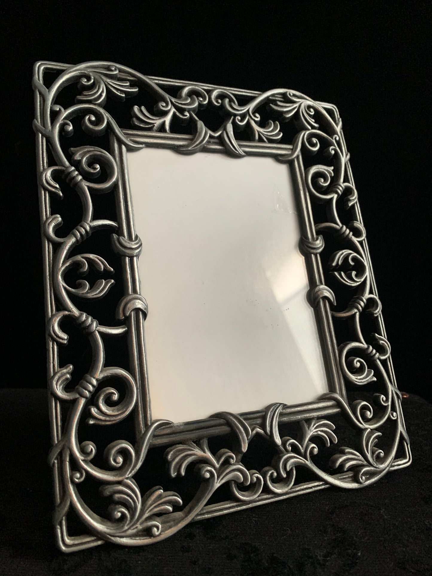 Vintage pewter photo frame