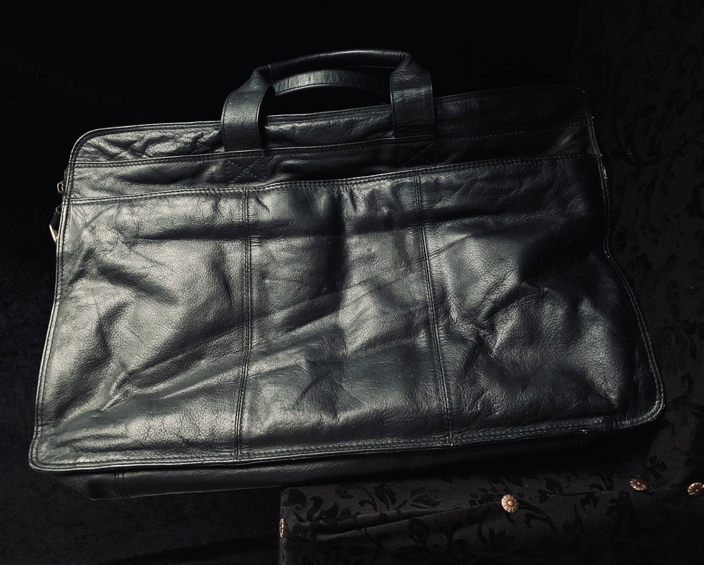 Vintage leather office bag