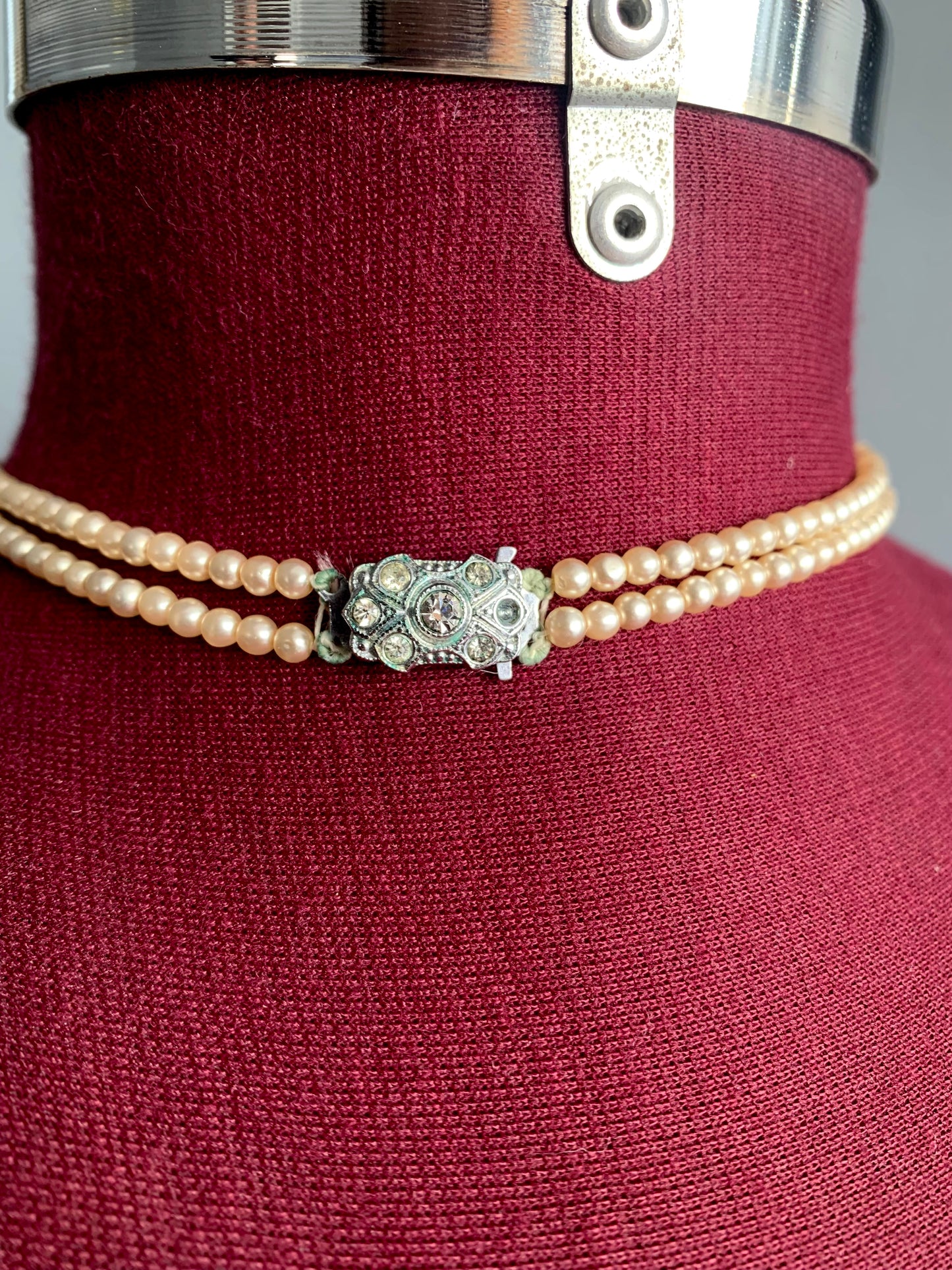 Vintage Czechoslovakian Faux Pearl Choker