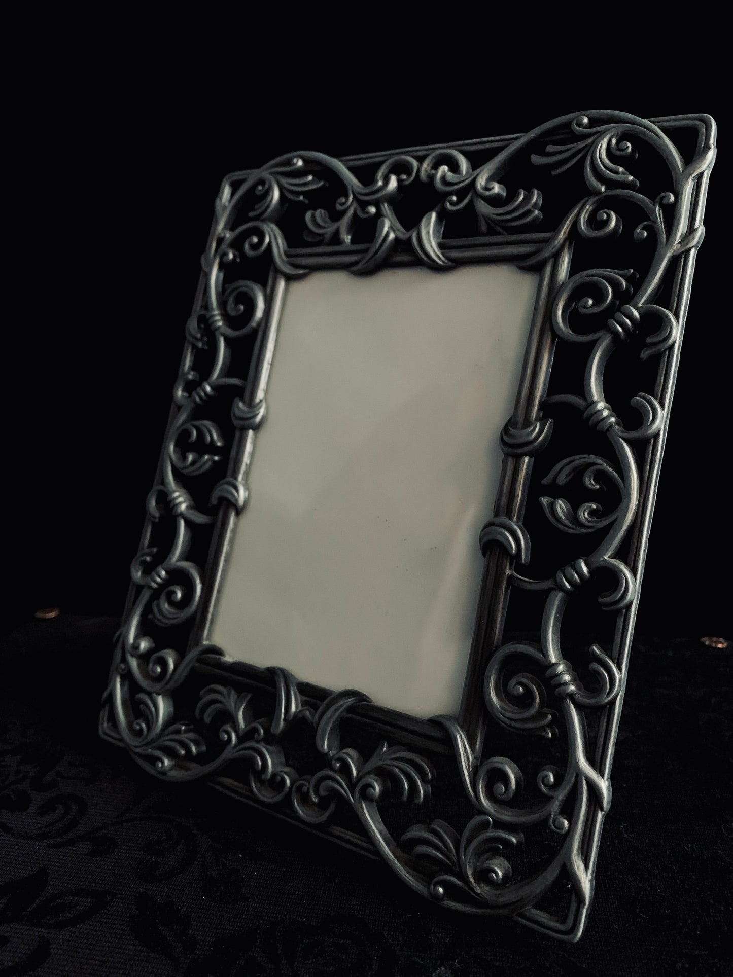 Vintage pewter photo frame