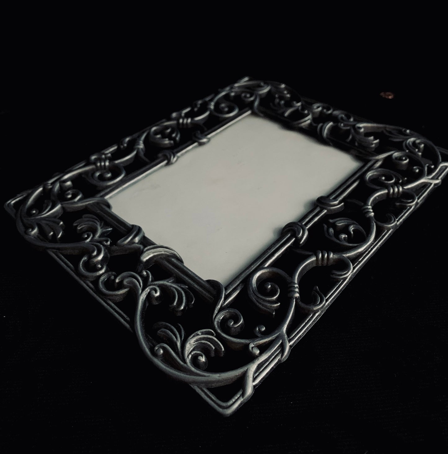 Vintage pewter photo frame