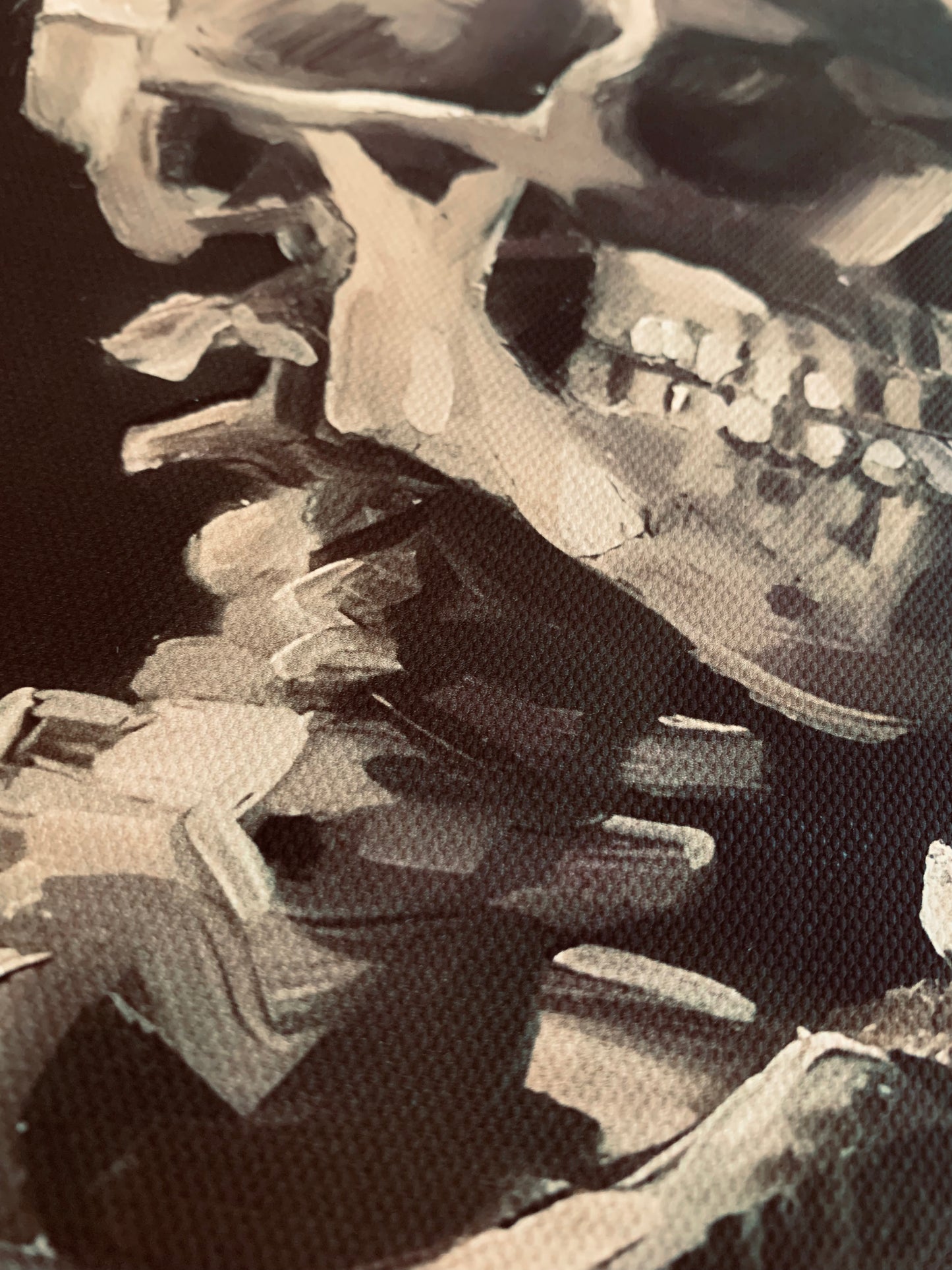 Skeleton canvas print