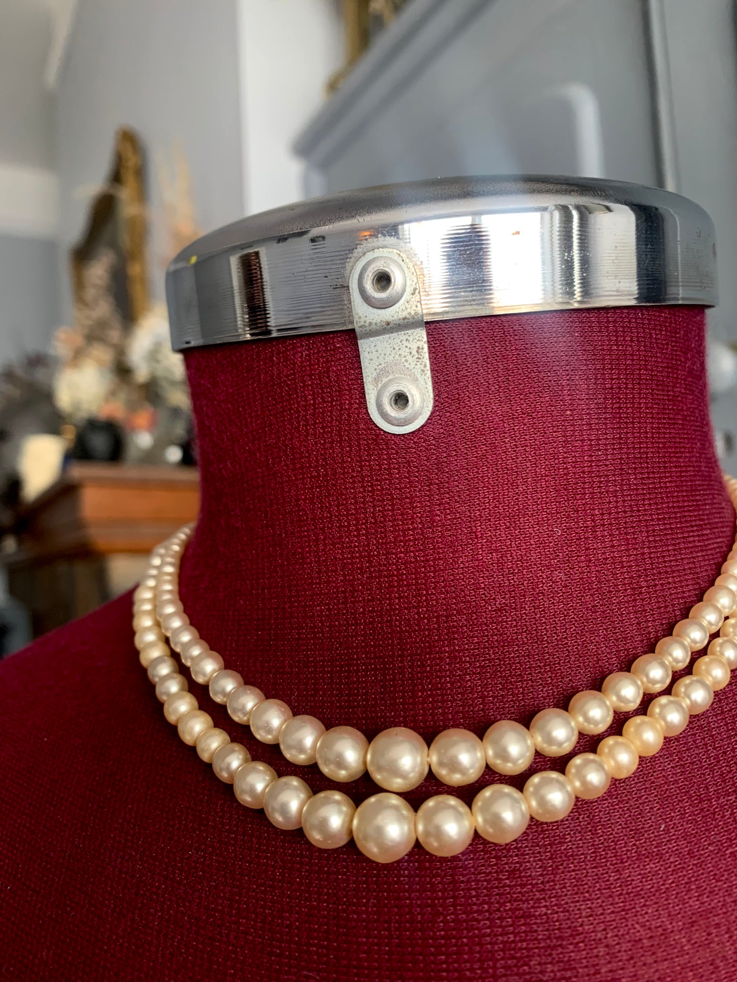 Vintage Czechoslovakian Faux Pearl Choker