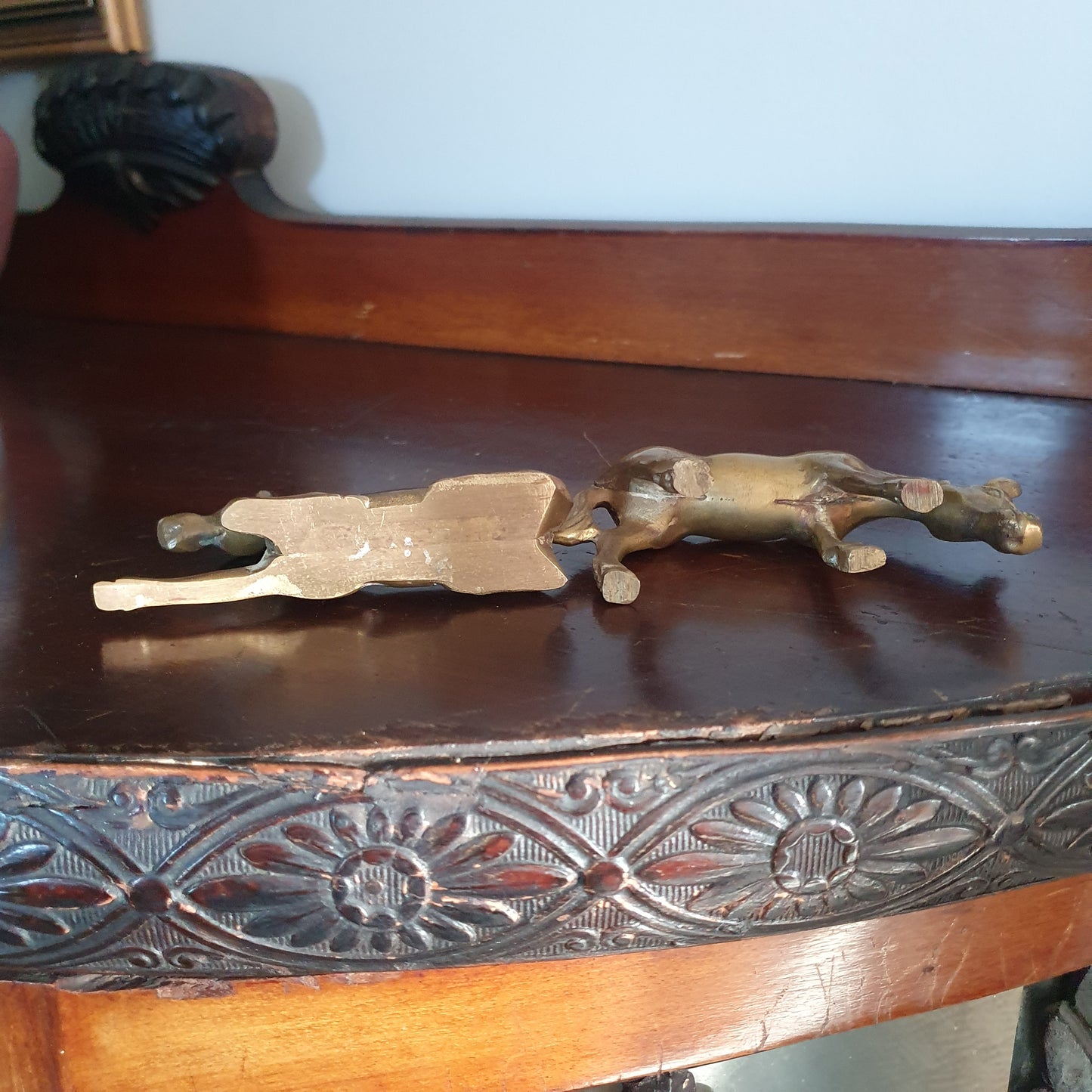 Vintage Solid Brass Horse Figurines – Pair