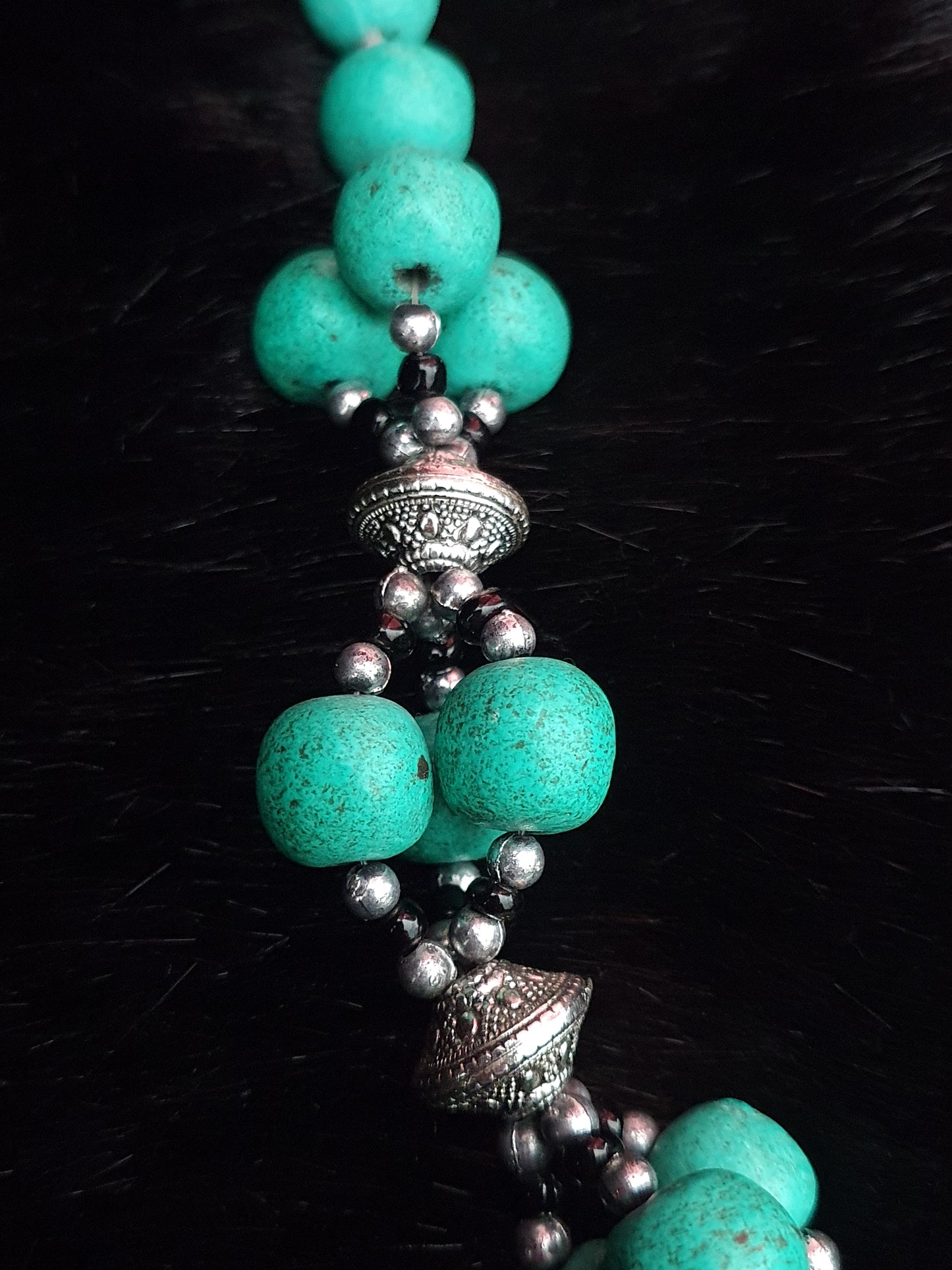 Vintage Himalayan Magnesite Beaded Statement Necklace
