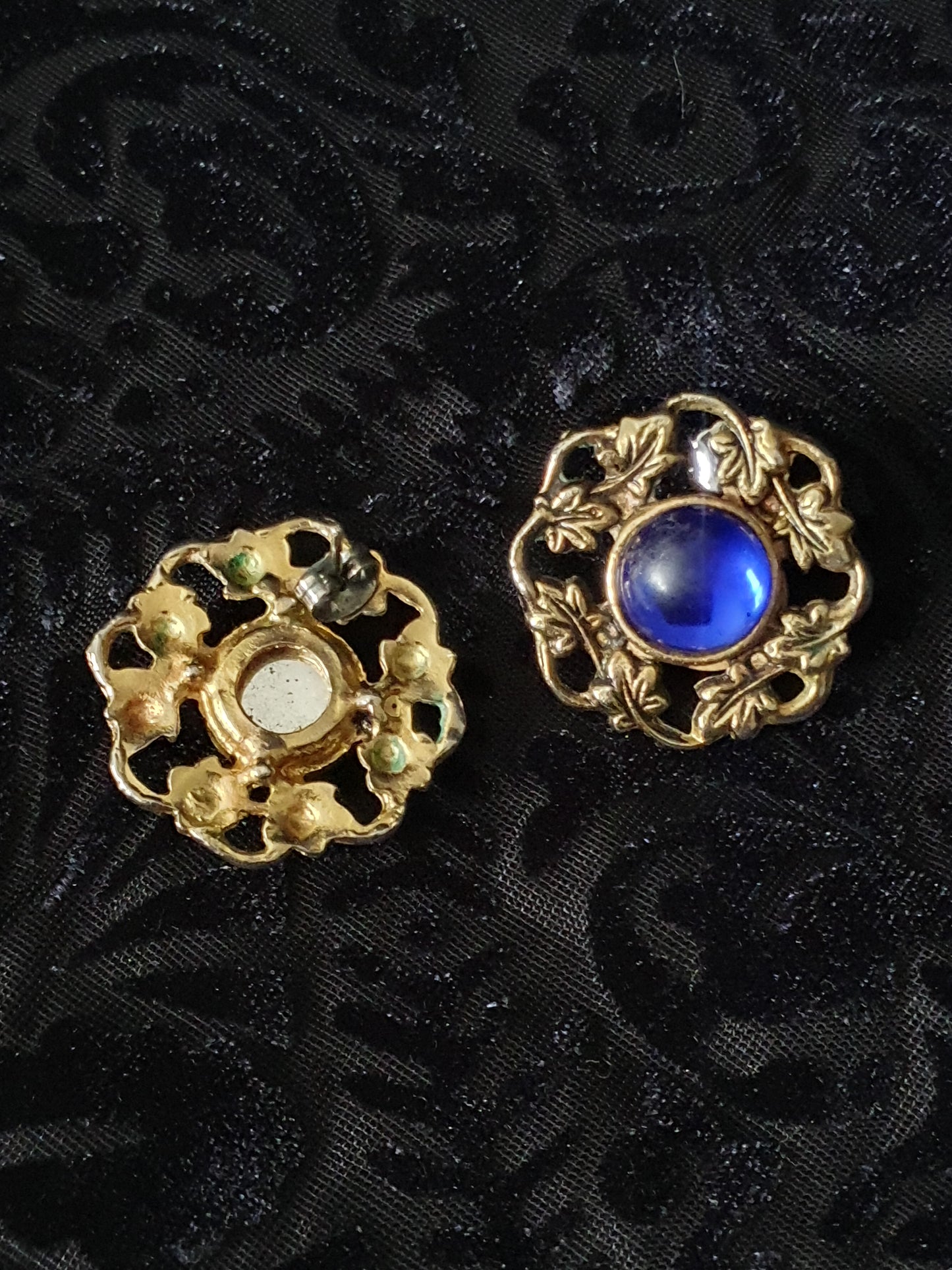 The Cobalt Court Earrings — Vintage Mid-Century Revival