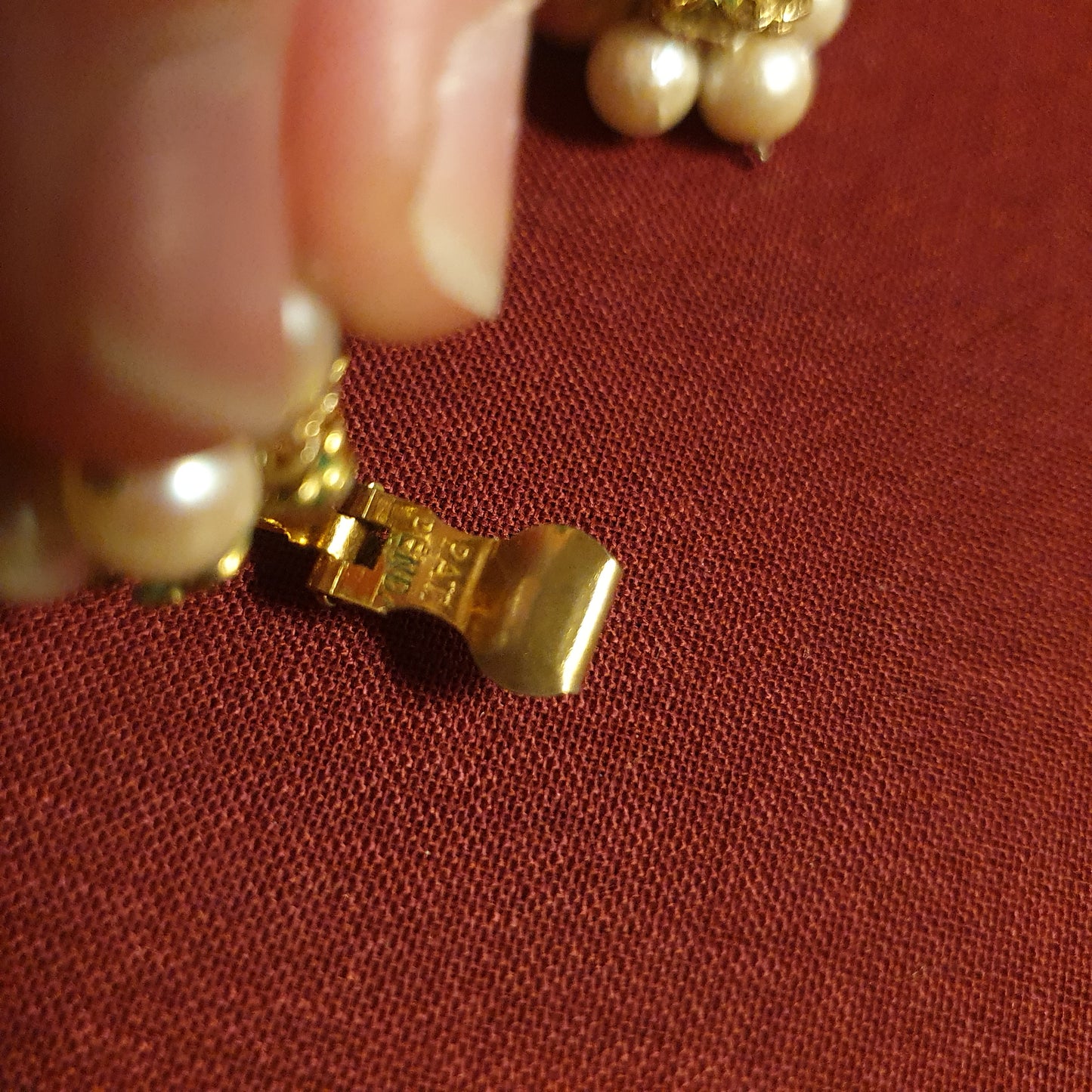 Vintage Cultured Pearl Cluster Clip-On Earrings