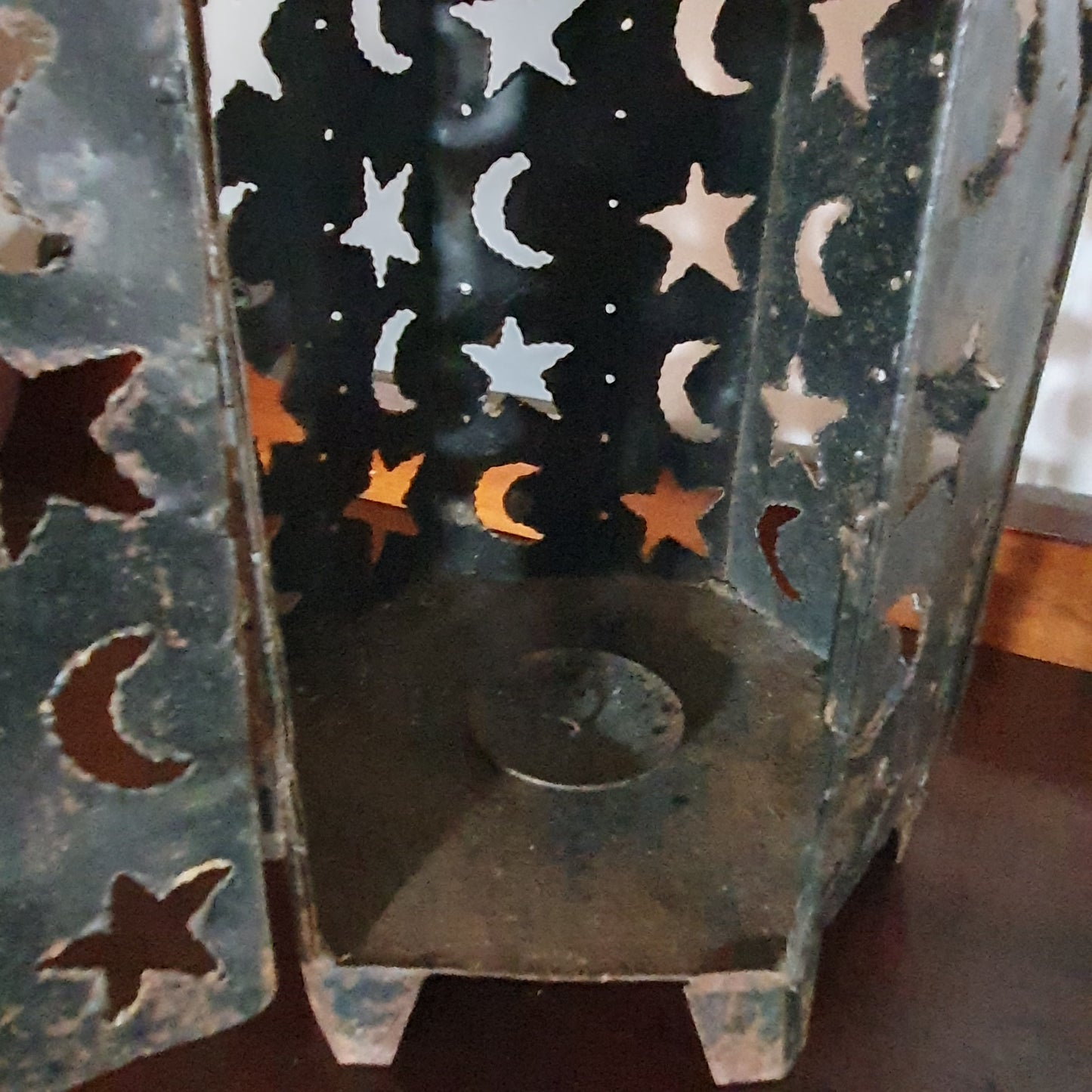 Large Celestial Star & Moon Metal Candle Lantern – 54cm