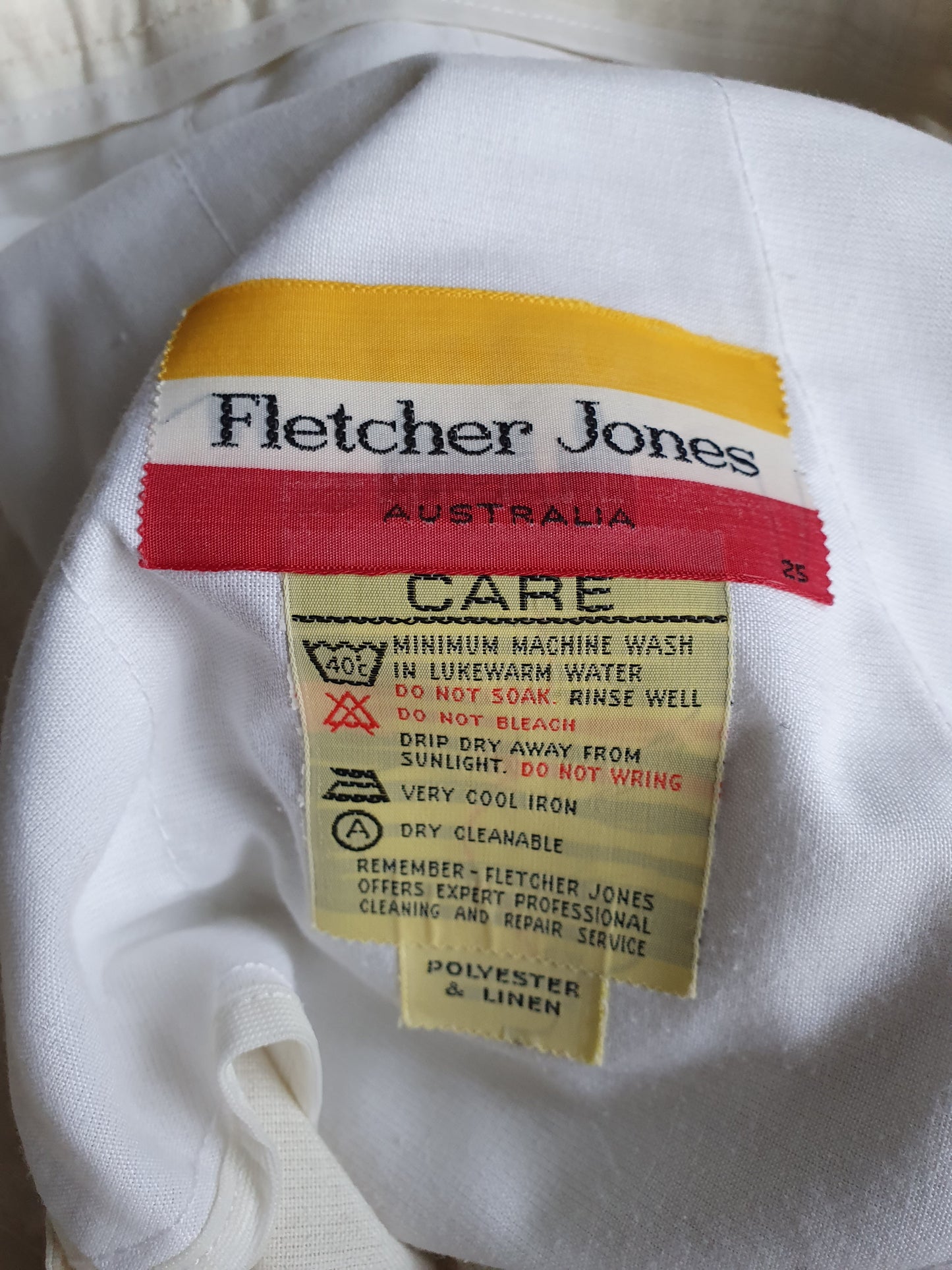 Vintage Fletcher Jones High-Waisted Cream Trousers (AU 10–12),