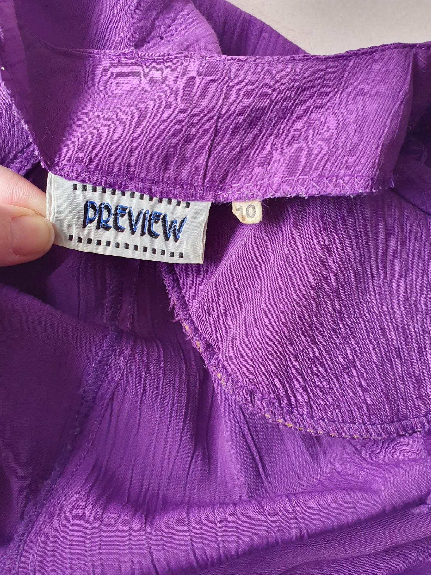 Vintage Preview Purple Mini Dress – AU 10
