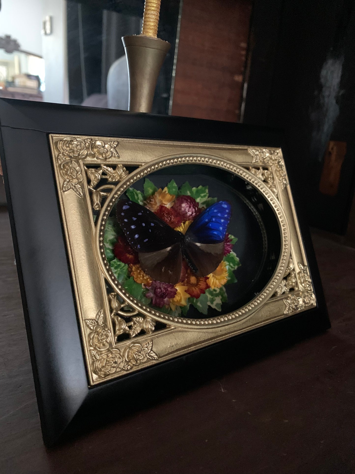 ‘Victorian garden’ butterfly frame