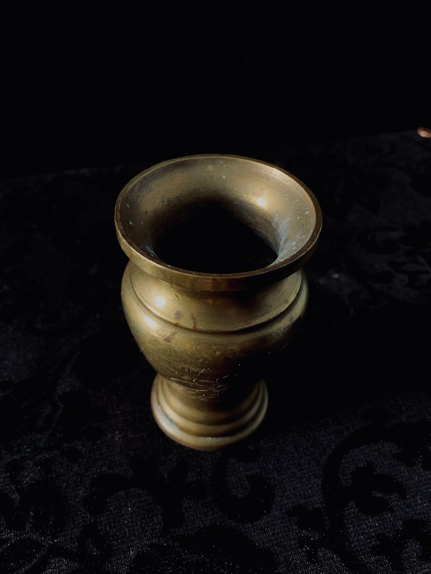 Vintage brass mini vase