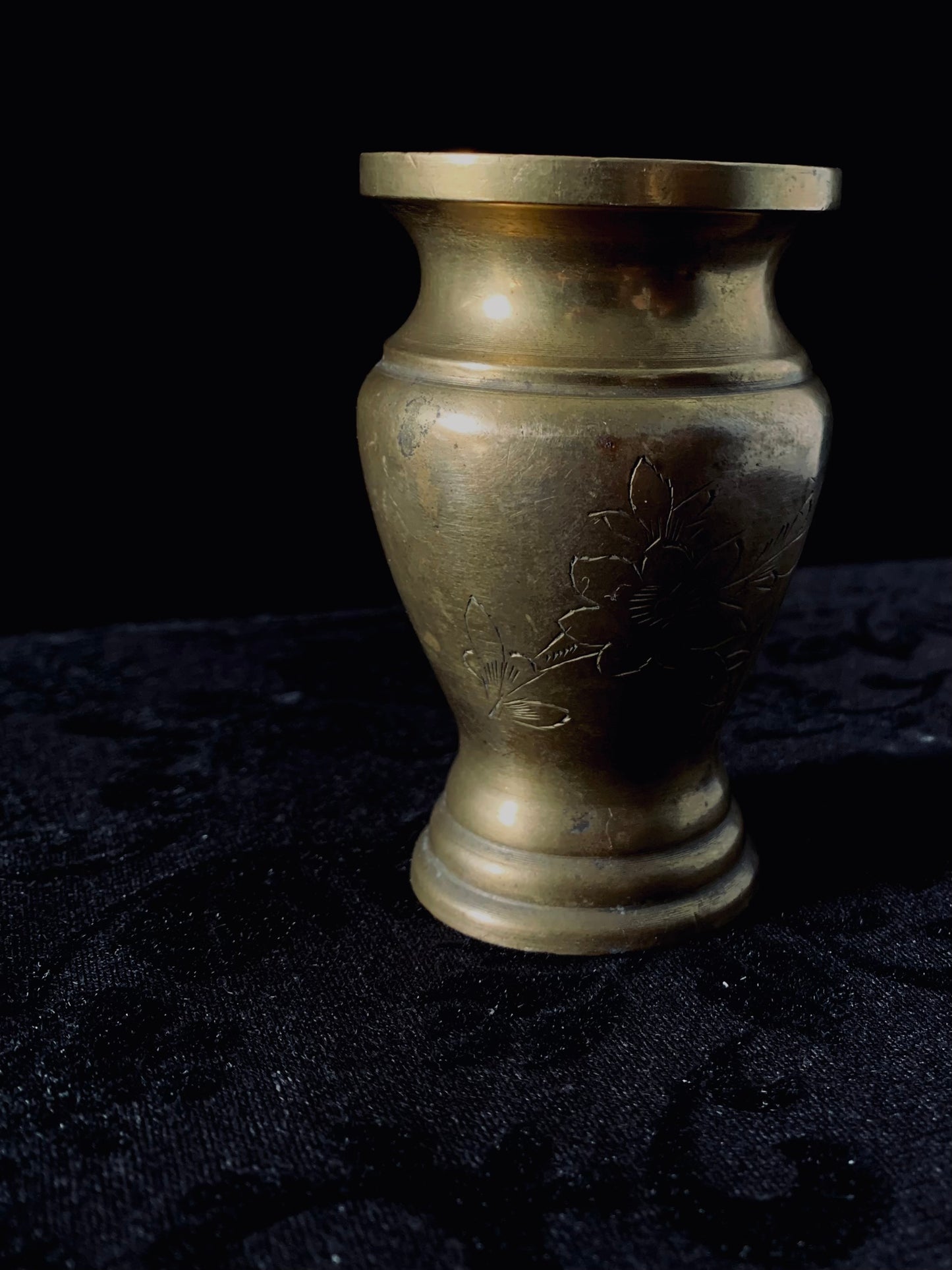 Vintage brass mini vase