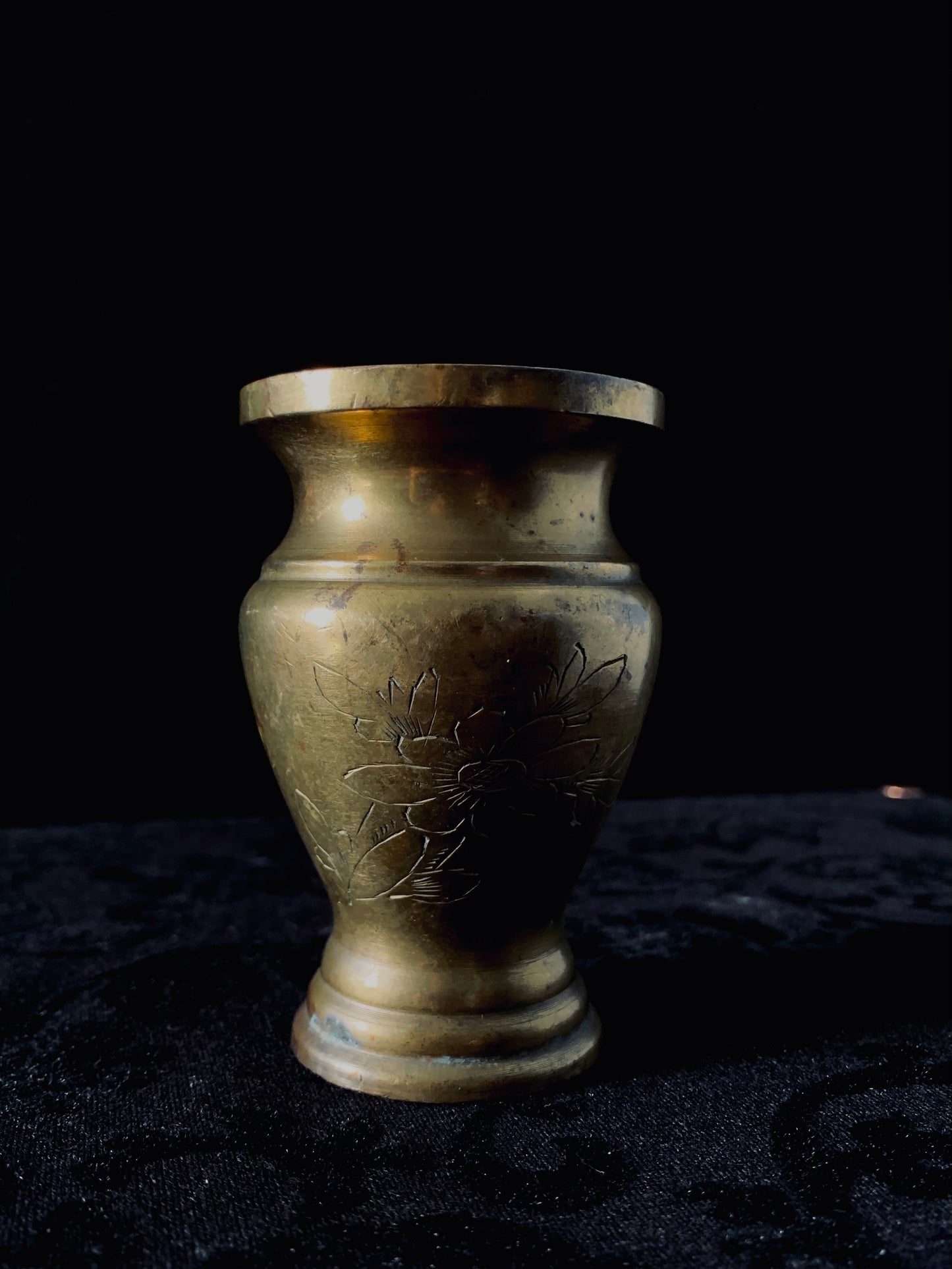 Vintage brass mini vase