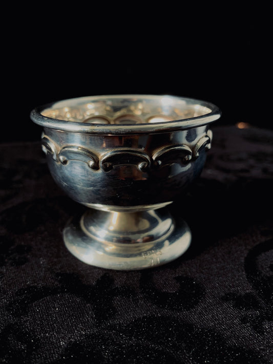 Antique vintage silver-plated egg cup.