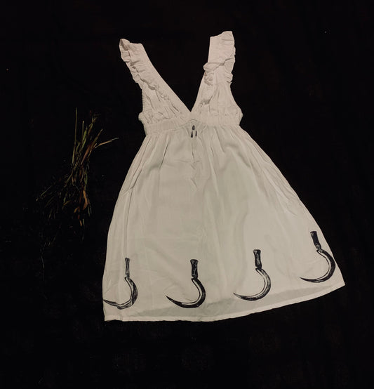 Hand stamped sickle dress