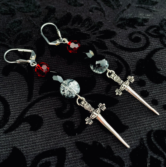 Sword earrings