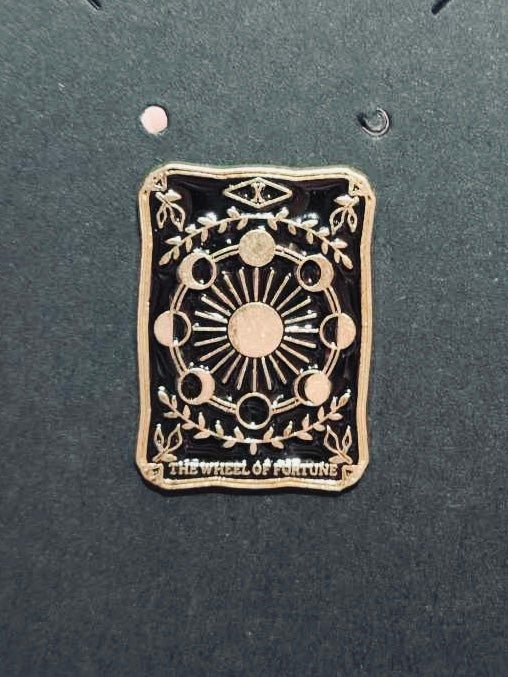 The Wheel of Fortune tarot enamel pin