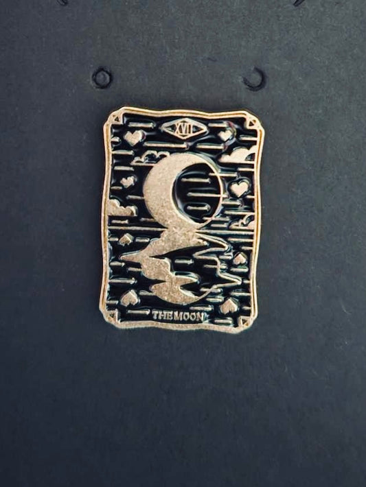 The moon tarot enamel pin