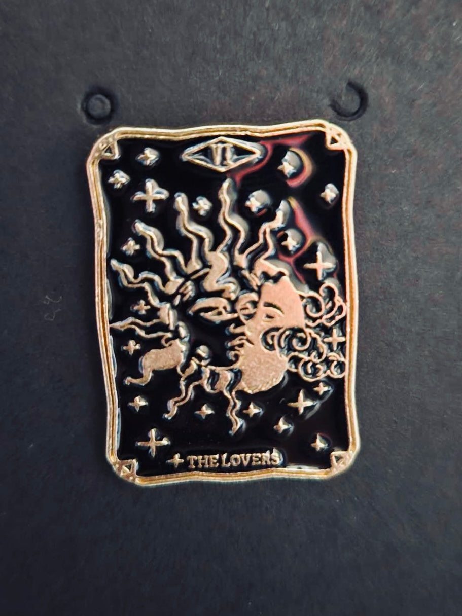 The Lovers tarot enamel pin