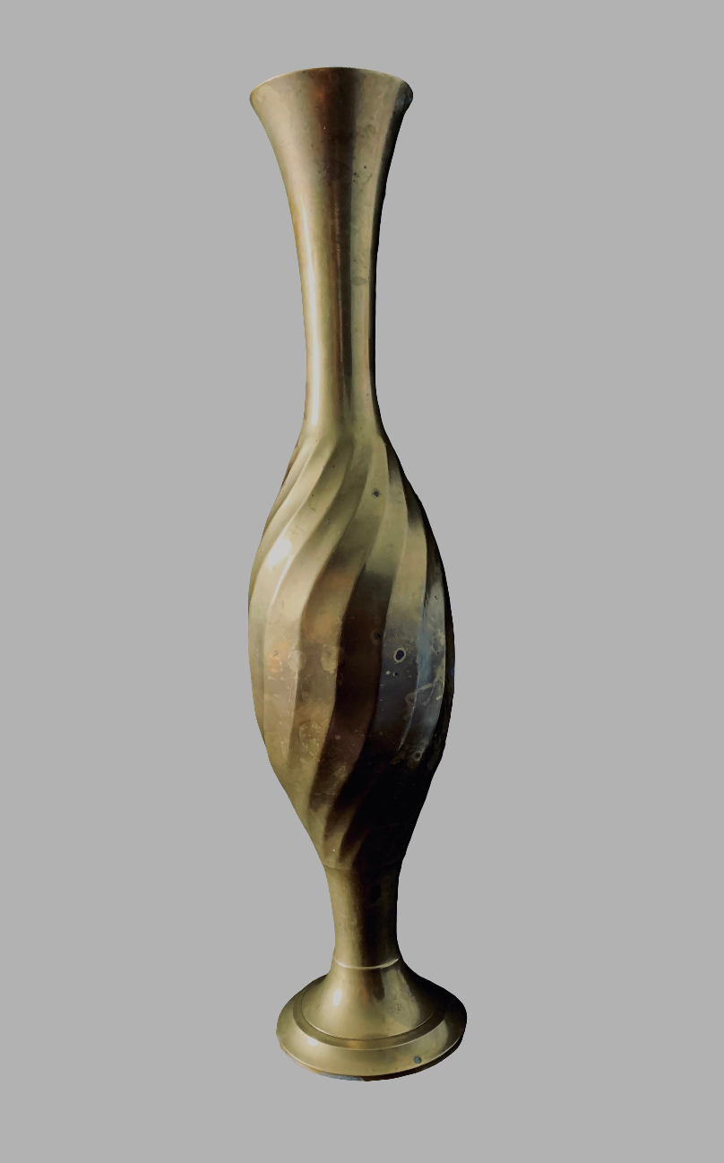 Vintage brass vase