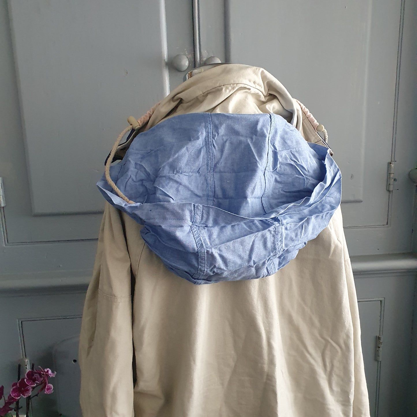 Vintage LATTE Cotton Hooded Parka Jacket – Size 14