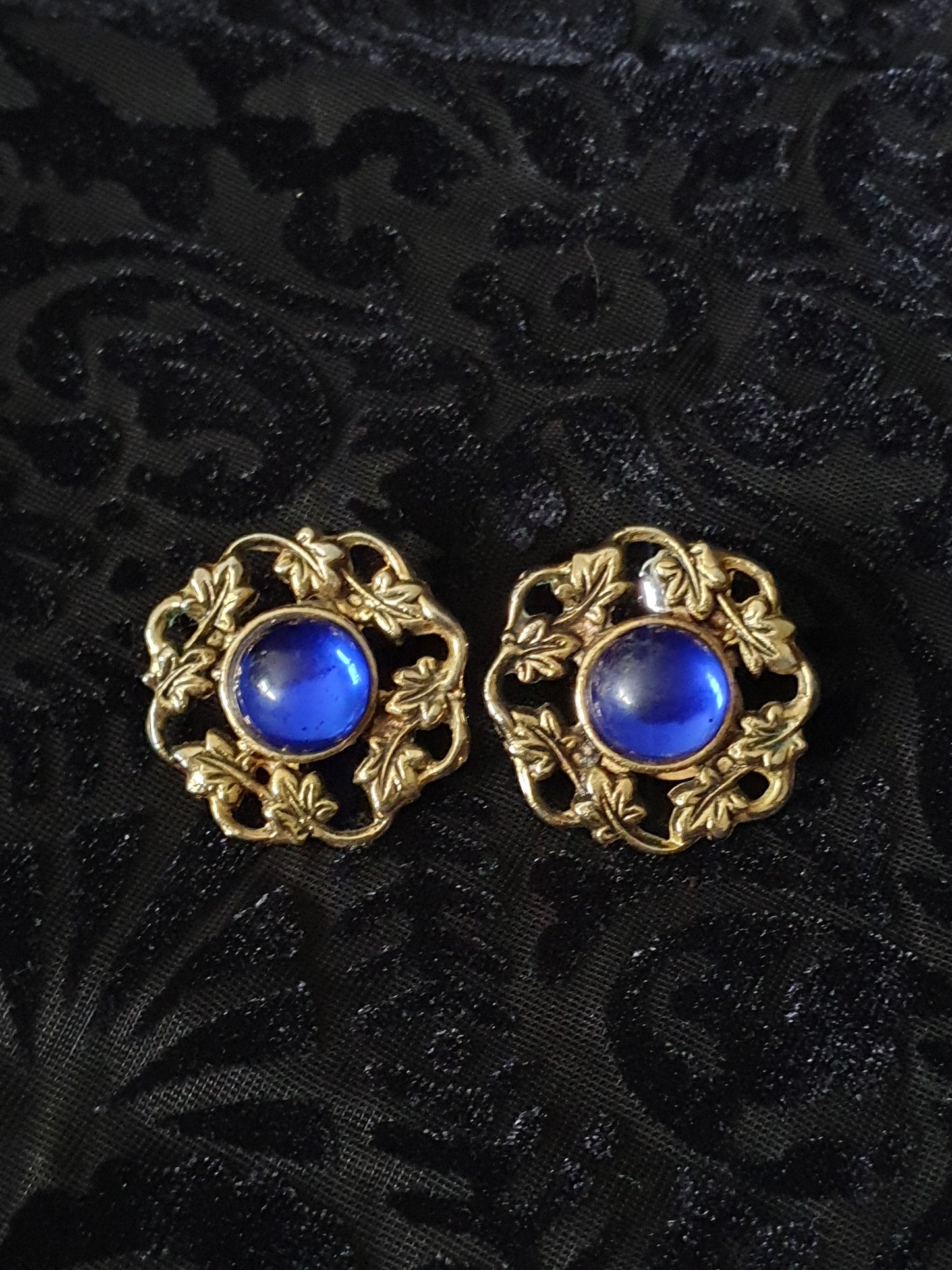 The Cobalt Court Earrings — Vintage Mid-Century Revival