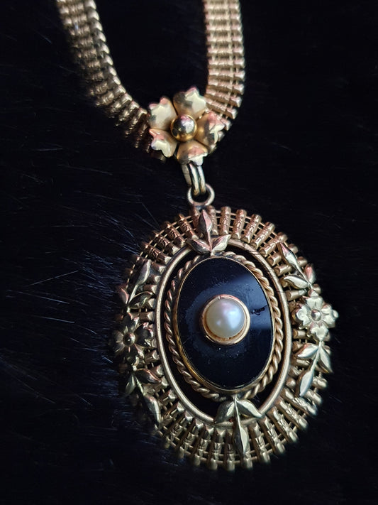 The Mourning Rose — Antique A&Z 12K Gold Filled Jewellery Suite