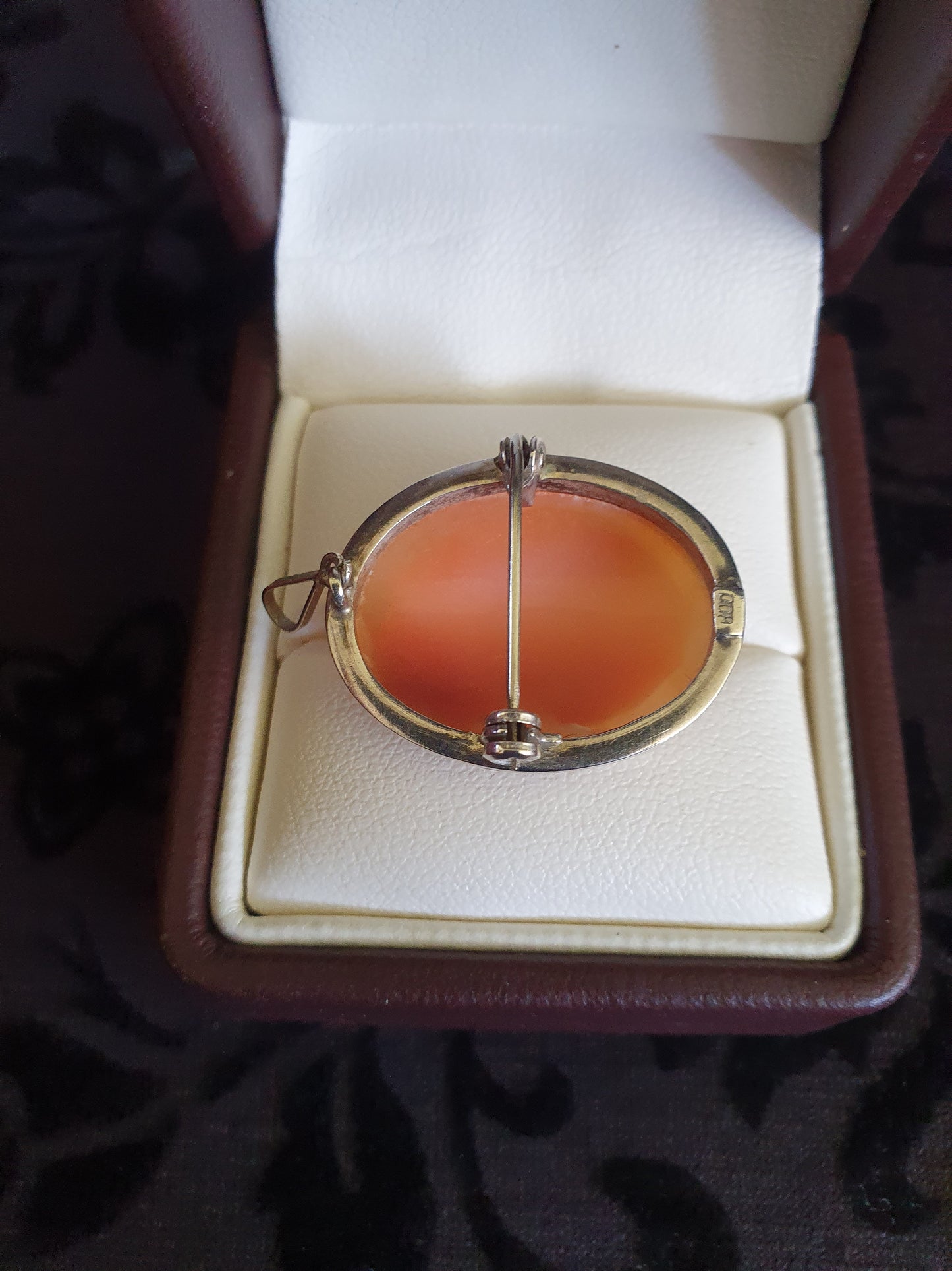 Vintage Sterling Silver Hand Carved Shell Cameo Brooch & Pendant 1960s–80s.