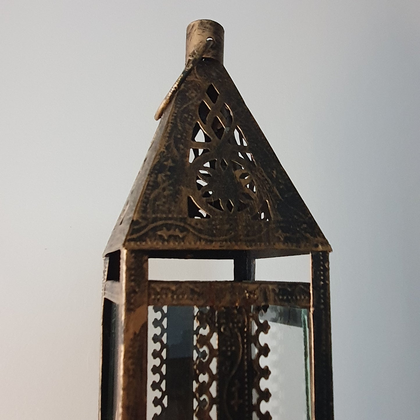 Tall Moorish Style Metal & Glass Candle Lantern – 60cm