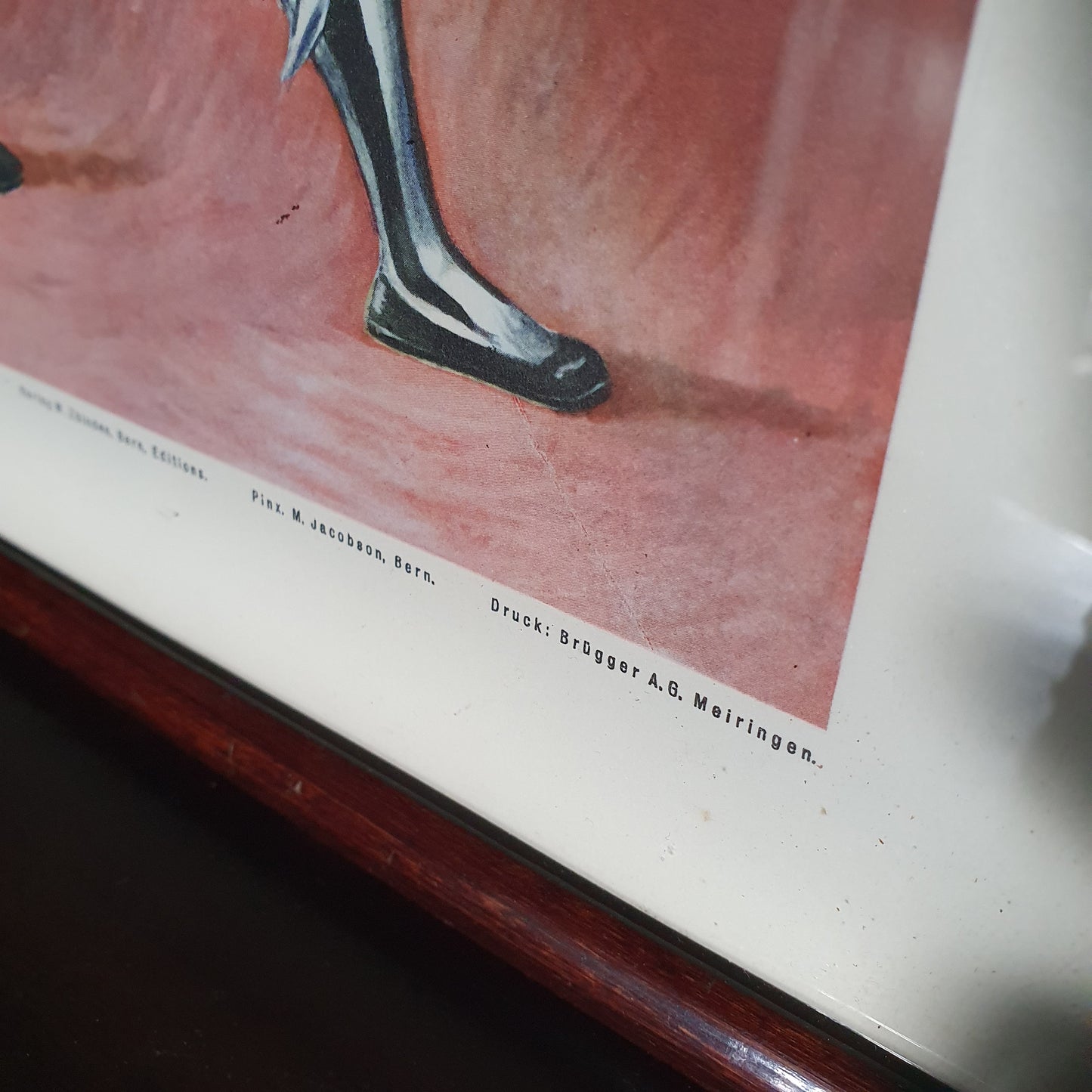 Vintage Swiss Basel Standard Bearer Framed Print