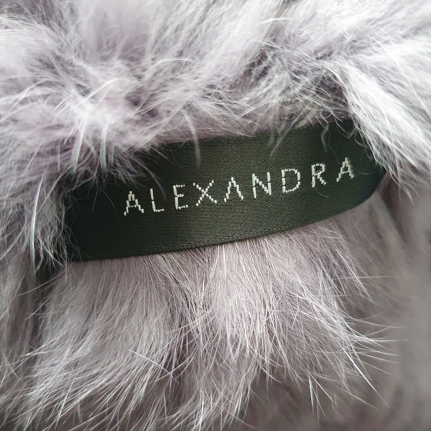Alexandra Genuine Rabbit Fur Coat – Lilac Size M
