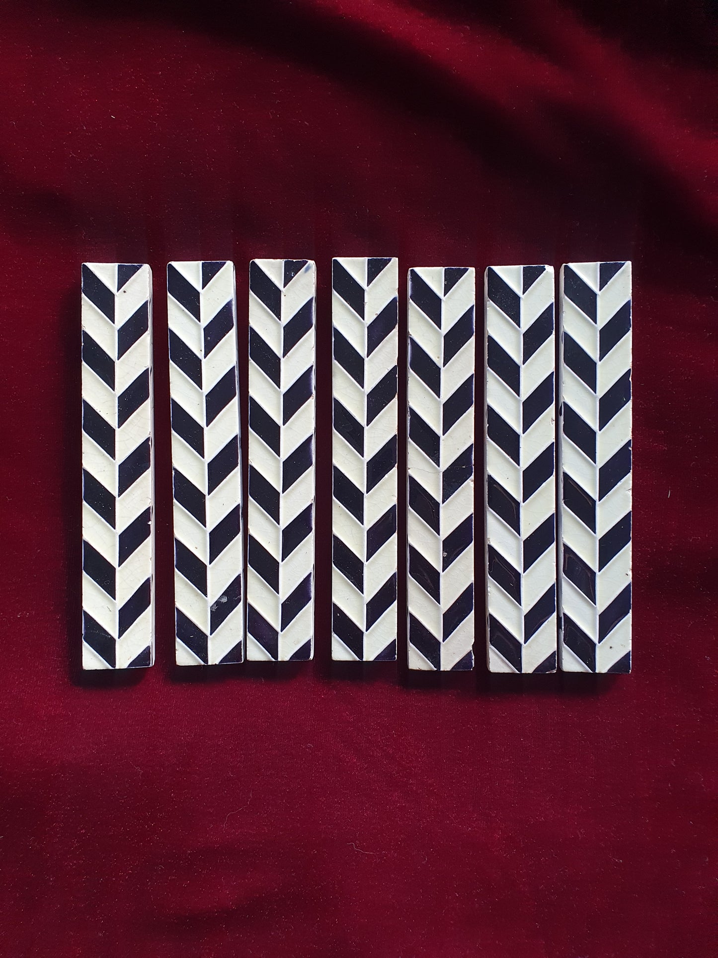 Antique Richards England Art Deco Border Tiles – Set of 7