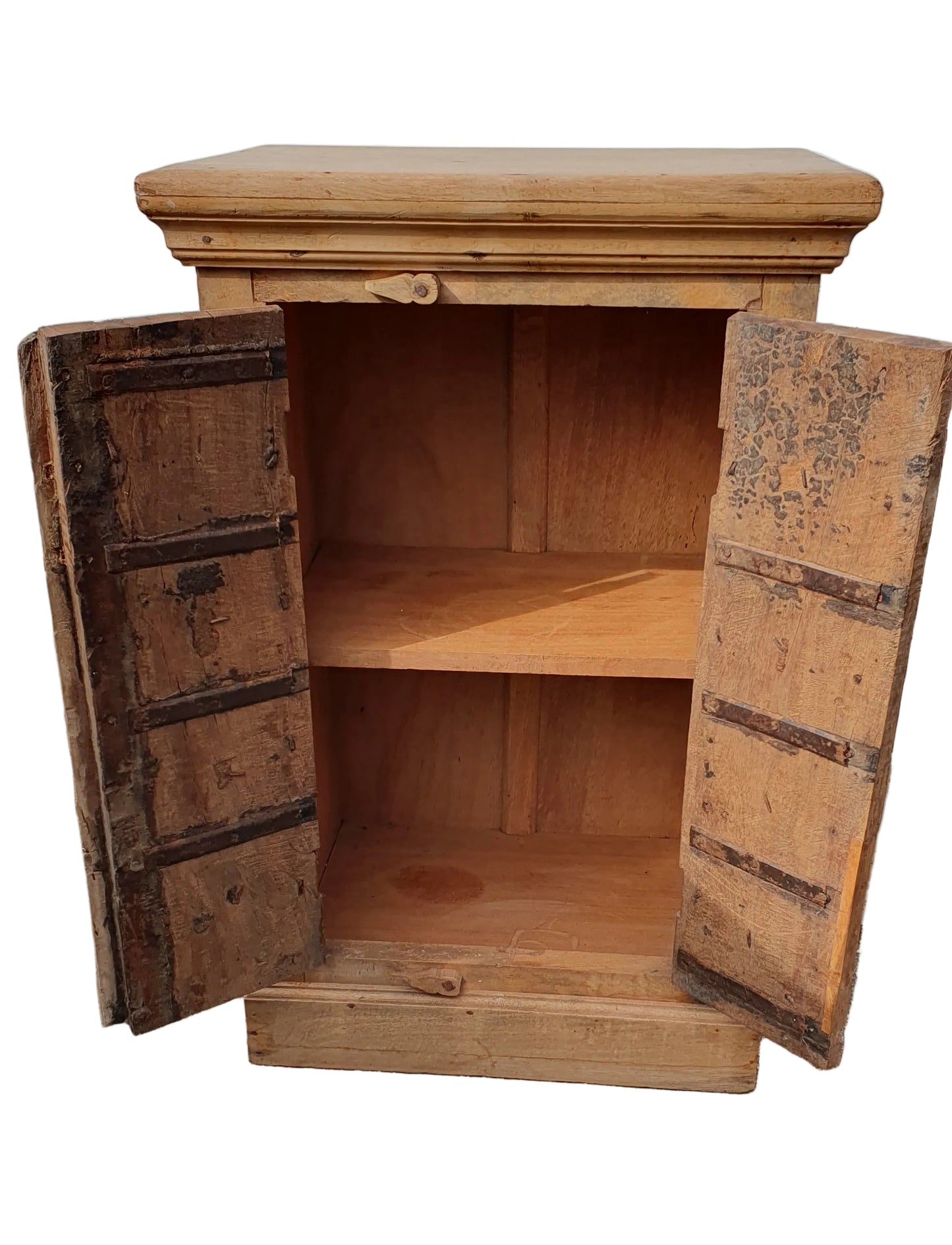 Indian Haveli Style Cabinet with Iron & Brass Doors