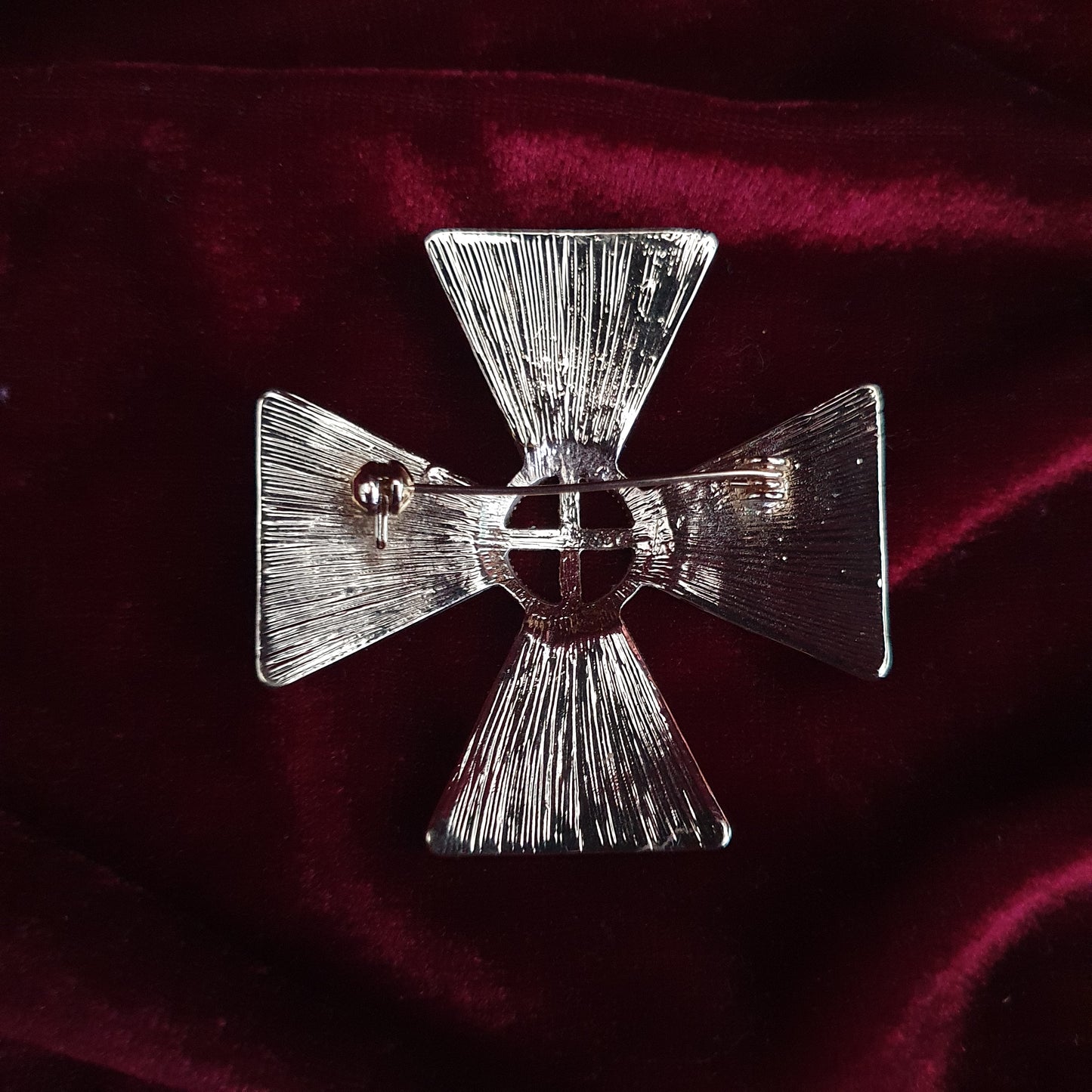 Vintage Maltese Cross Statement Brooch