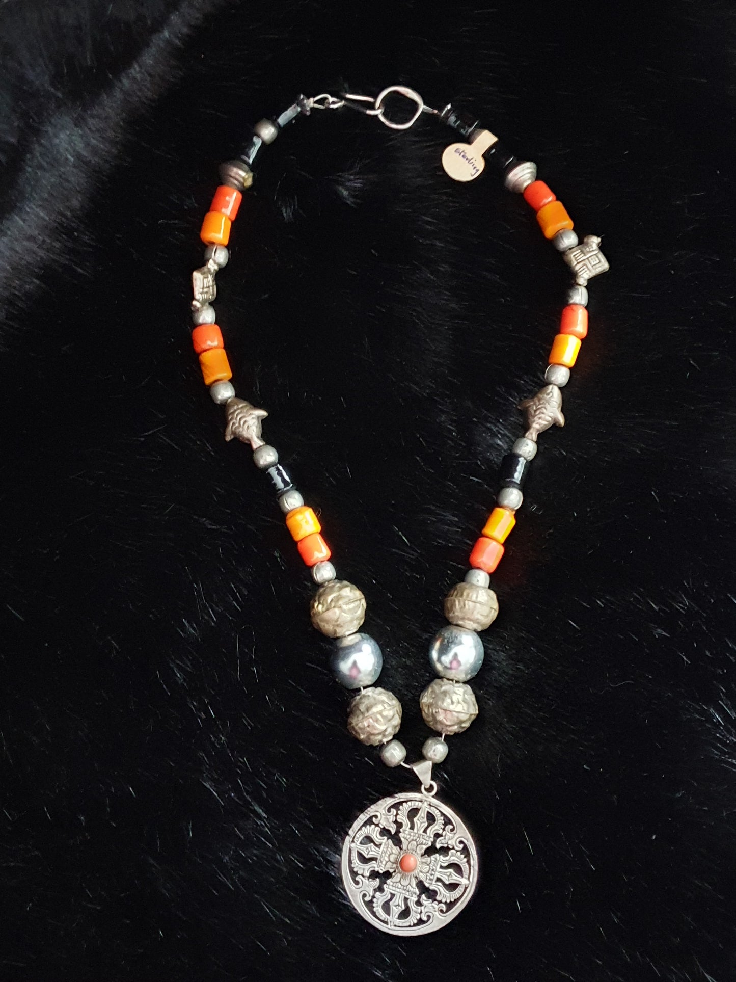 The Vajra — Vintage Tibetan Double Dorje Necklace