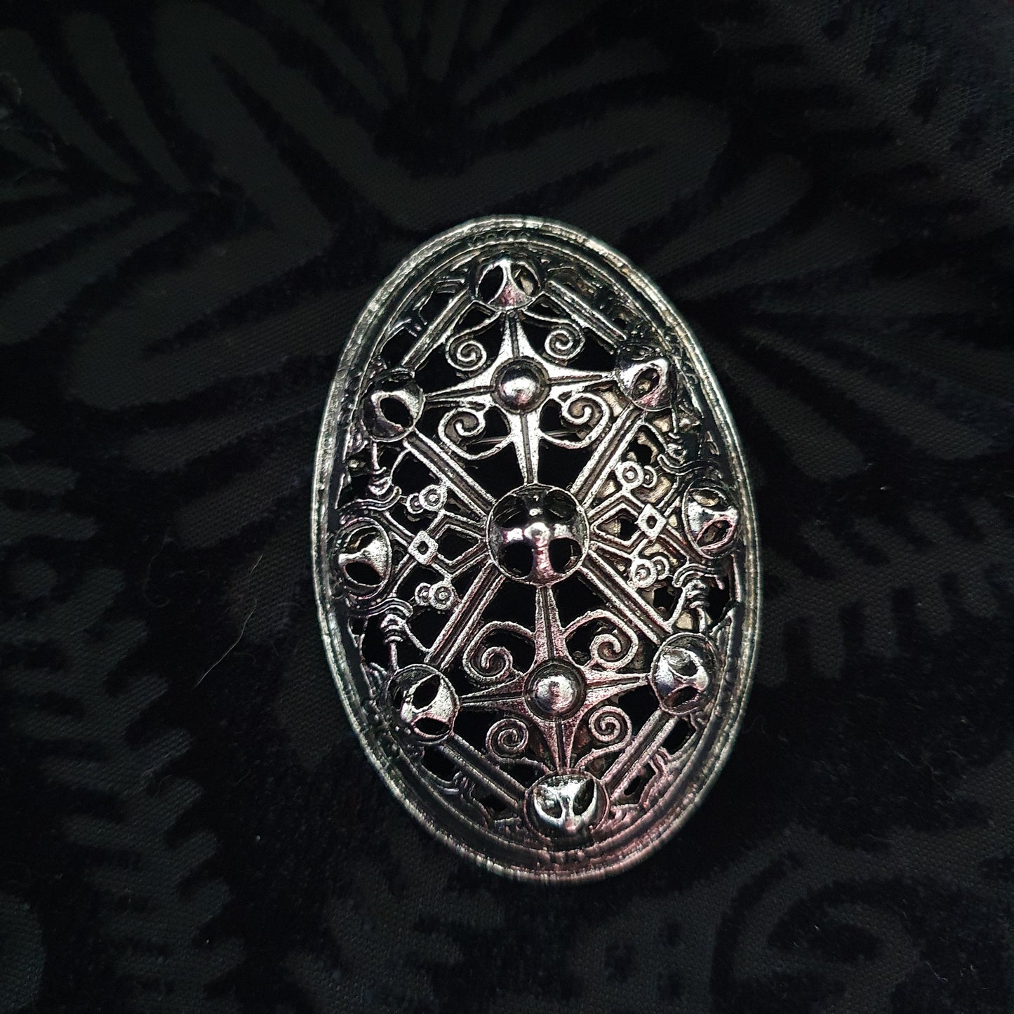 Silver Medieval Openwork Brooch