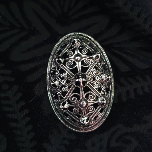 Silver Medieval Openwork Brooch