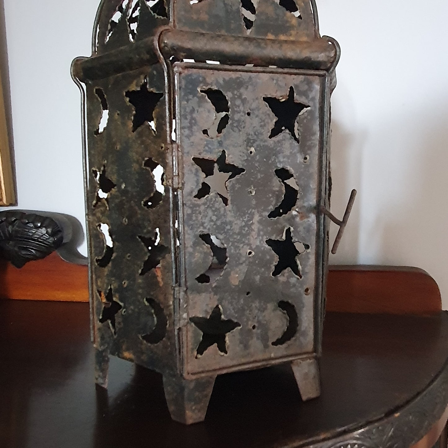 Large Celestial Star & Moon Metal Candle Lantern – 54cm