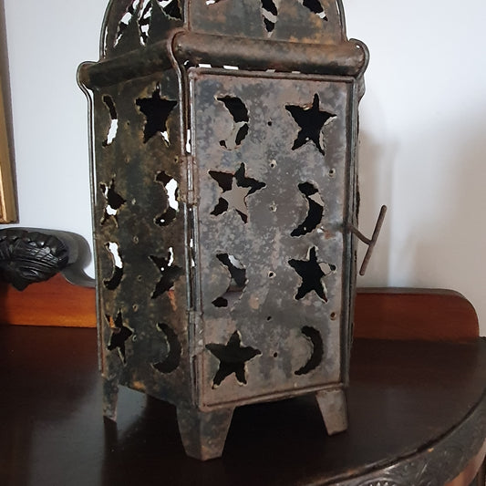 Large Celestial Star & Moon Metal Candle Lantern – 54cm