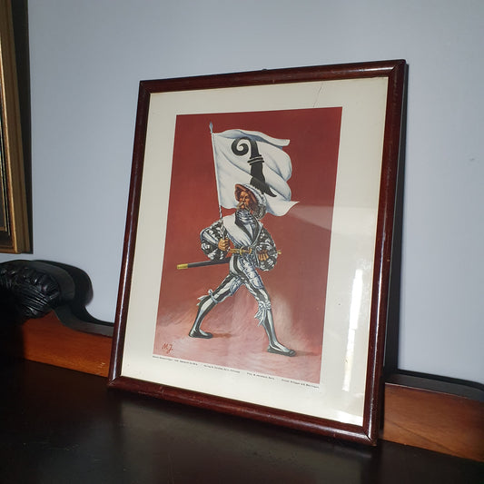Vintage Swiss Basel Standard Bearer Framed Print