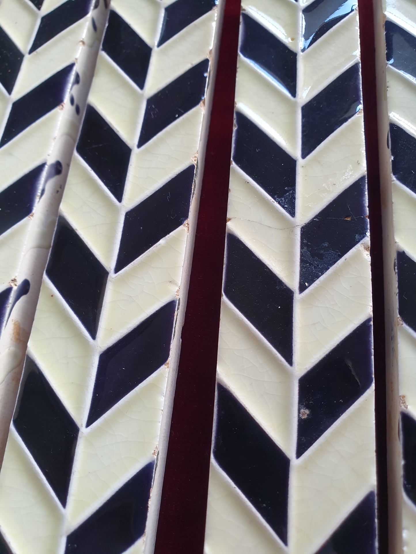 Antique Richards England Art Deco Border Tiles – Set of 7