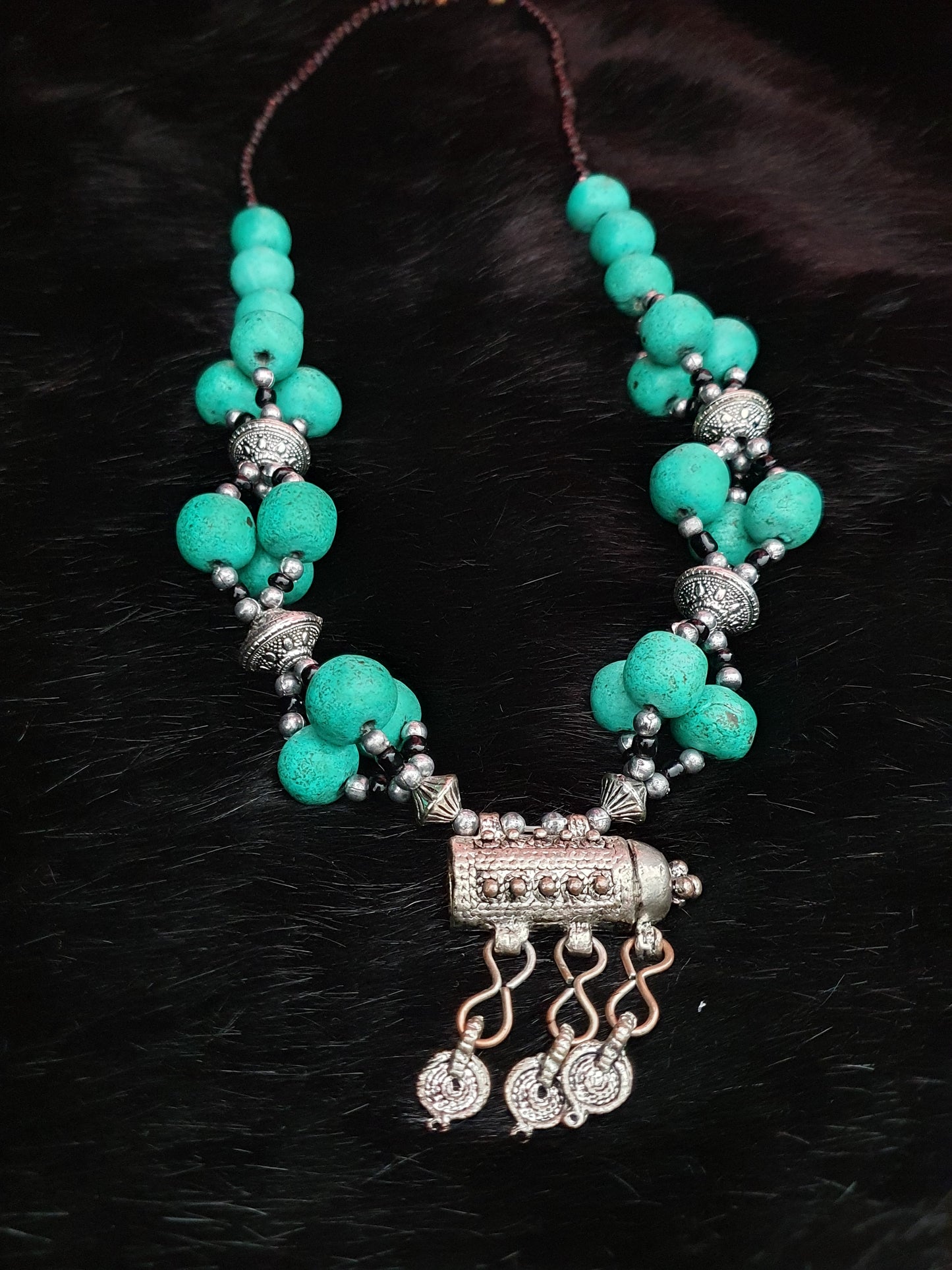 Vintage Himalayan Magnesite Beaded Statement Necklace