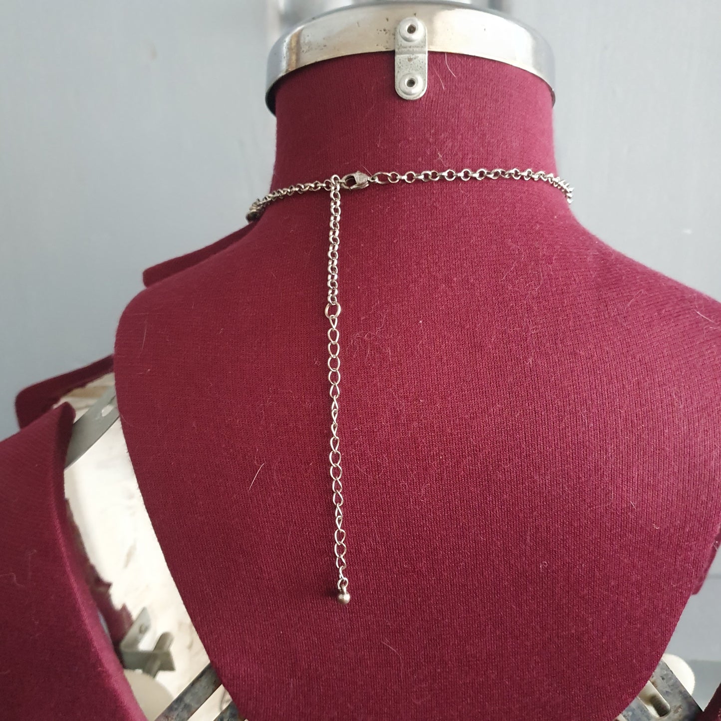 Silver Tone Layered Coin Statement Necklace