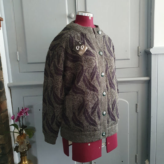 Vintage QQ Australian Lambswool Blend Cardigan – New With Tags Size L/XL