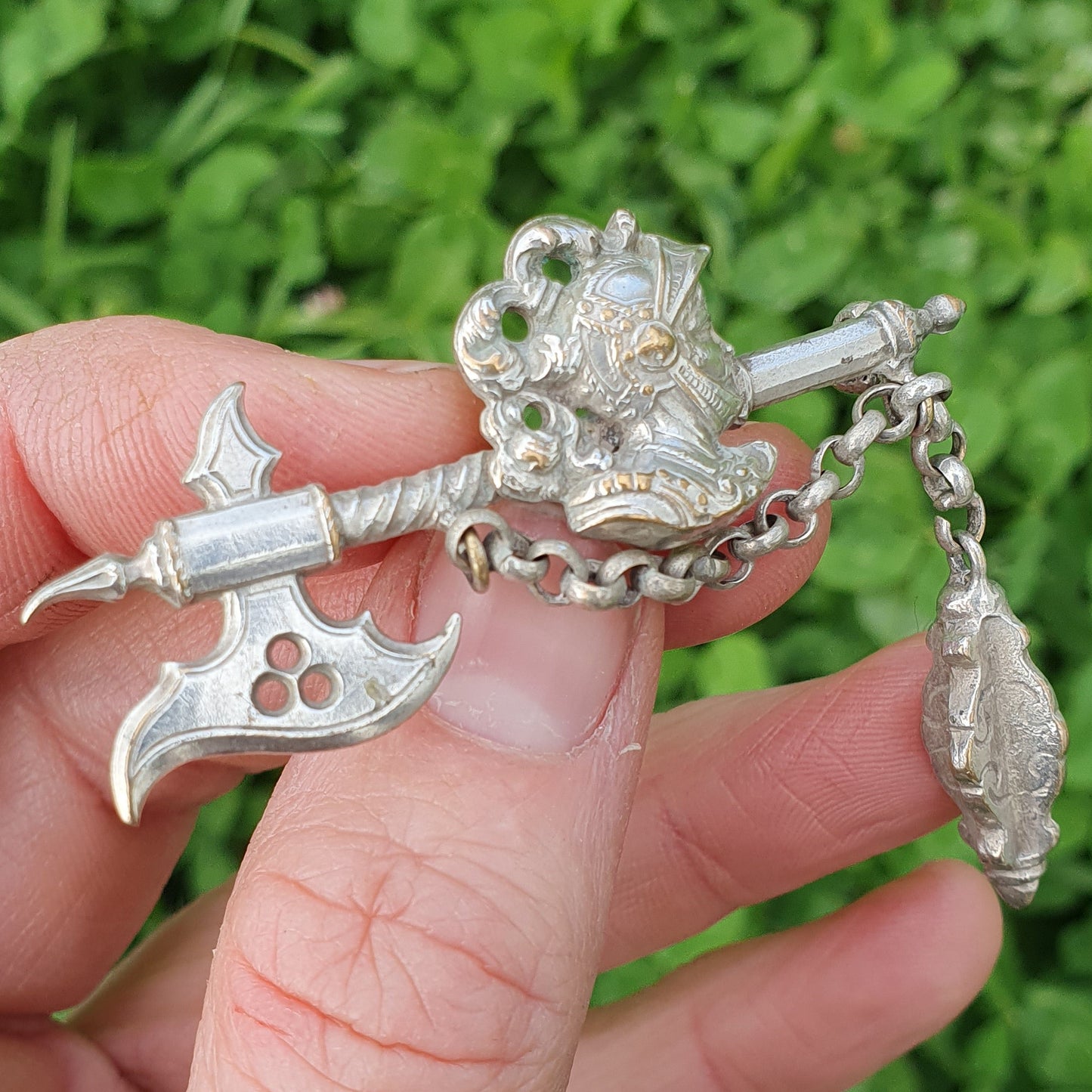 Victorian Knight & Halberd Brooch | c.1890