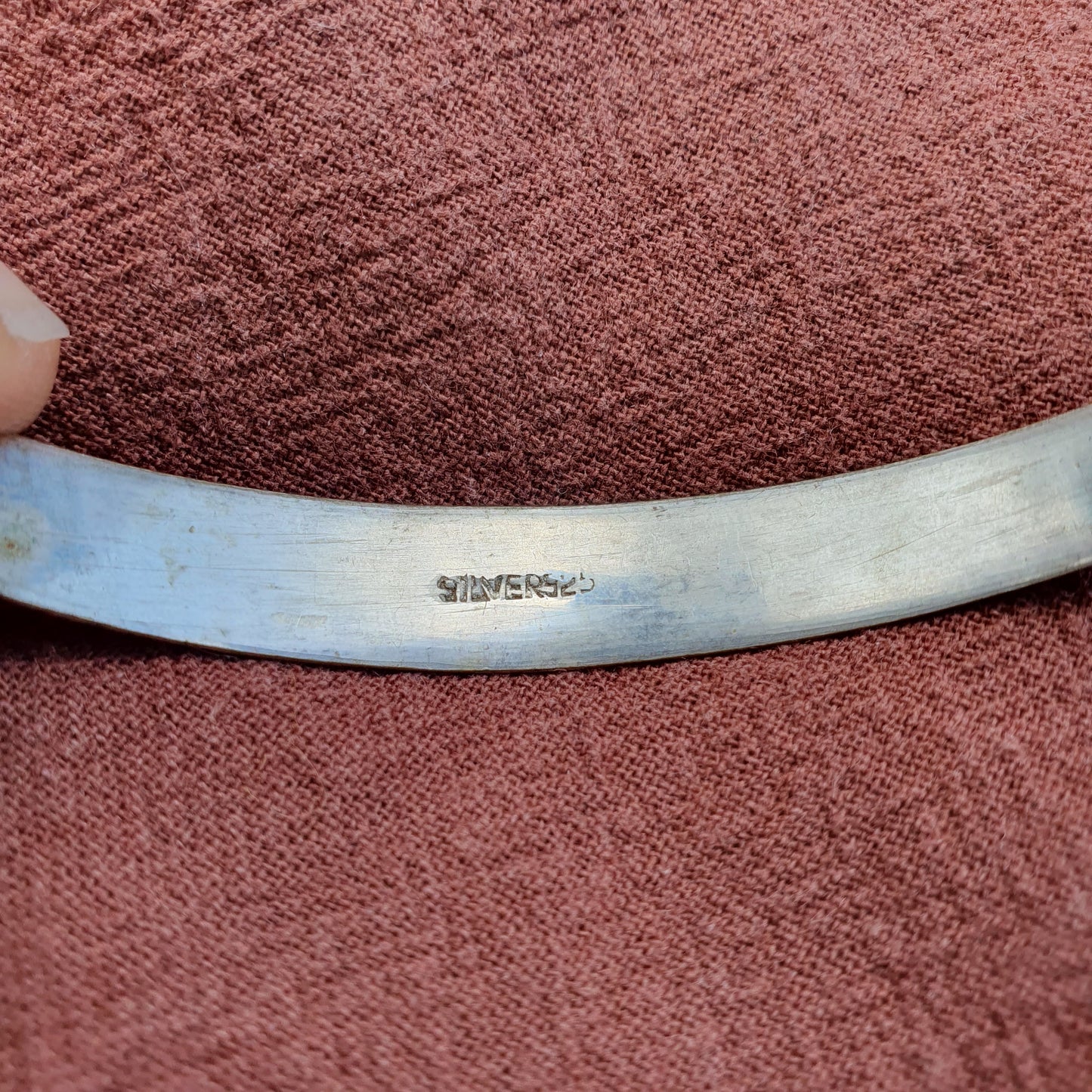 Vintage Sterling Silver Engraved Bird Bangle