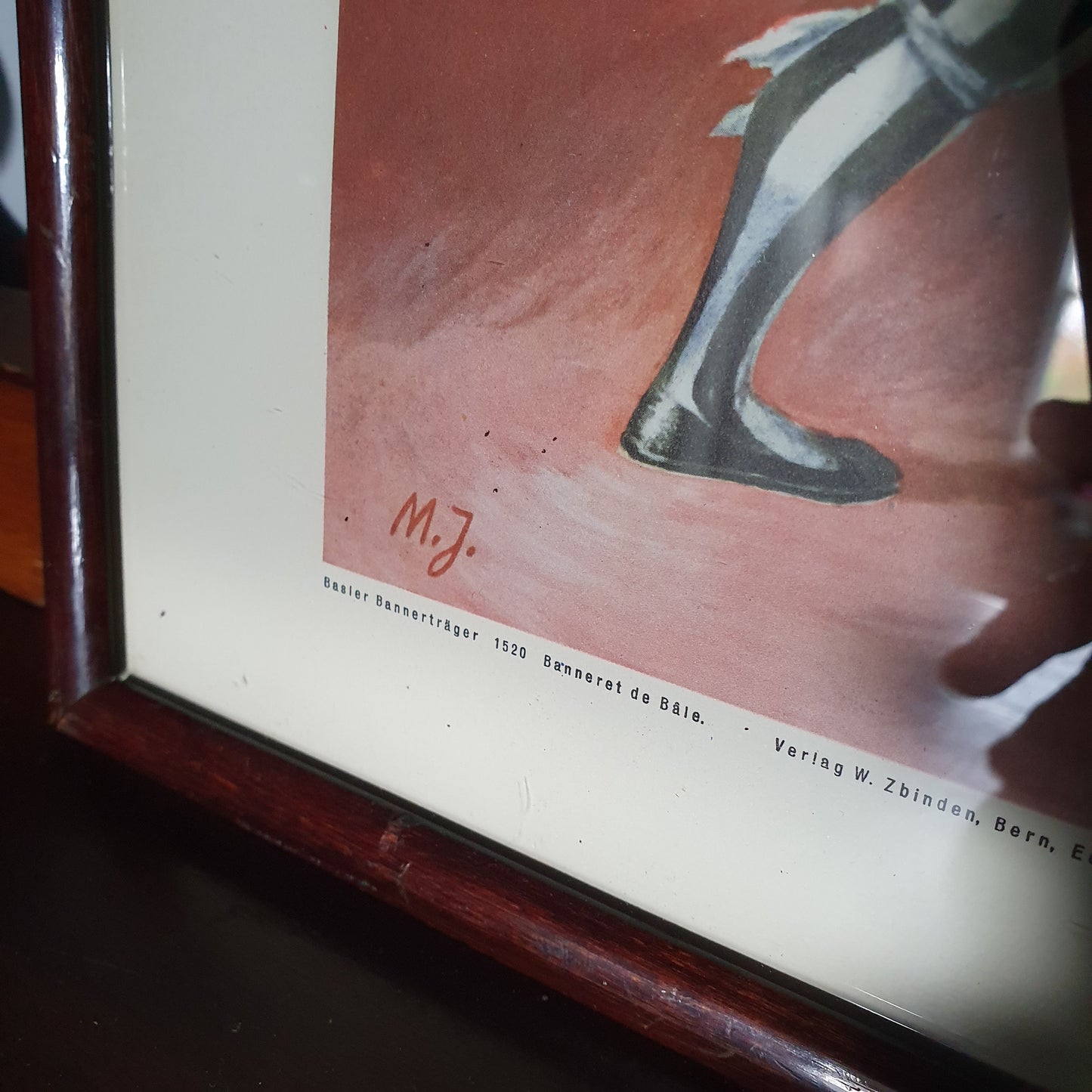 Vintage Swiss Basel Standard Bearer Framed Print